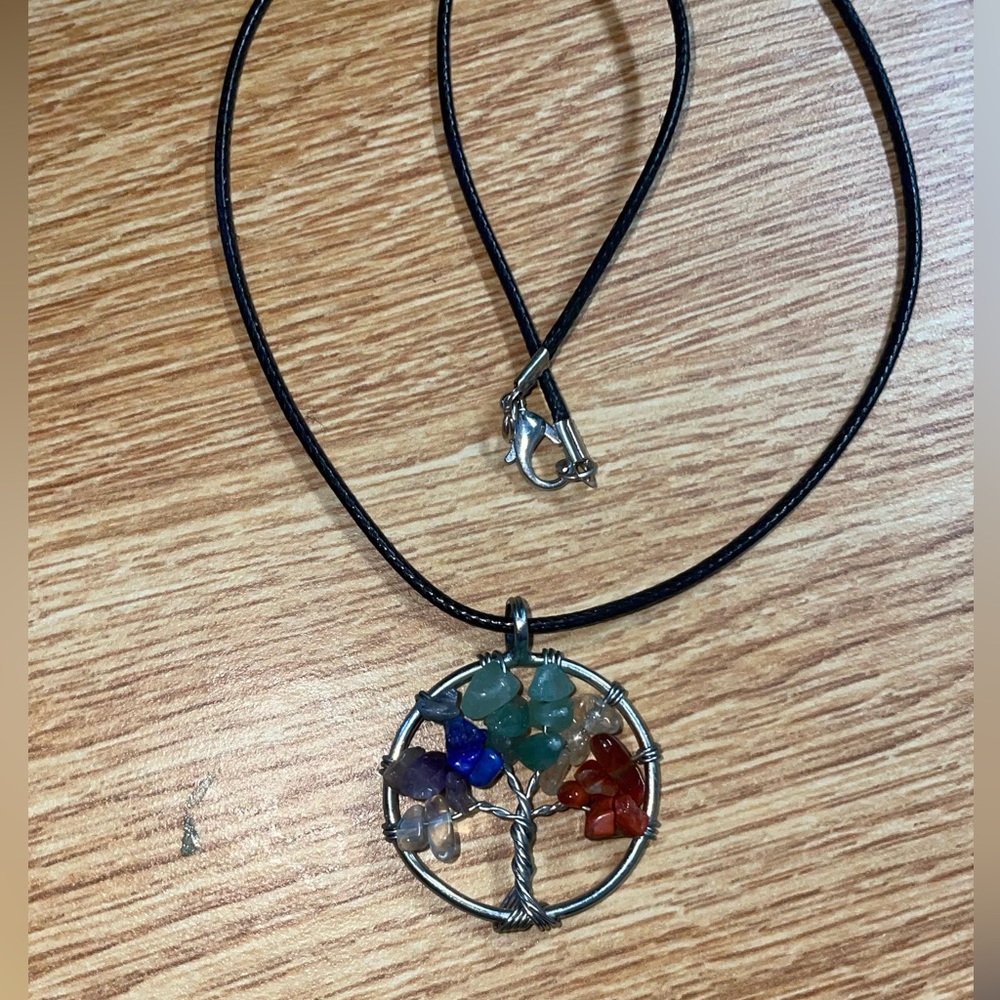 crystal tree of life necklace